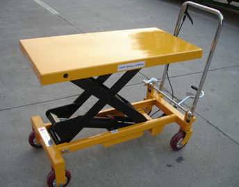 Table élévatrice manuelle lourde, petite table élévatrice hydraulique de manipulation du matériel